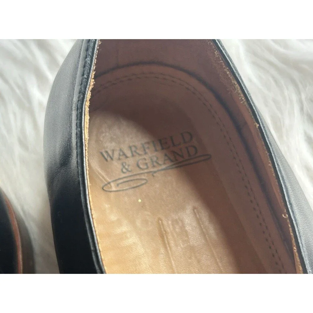 Warfield & Grand Fremont Cap Toe Oxford Shoes Mens Size 10.5 Black Leather Dress